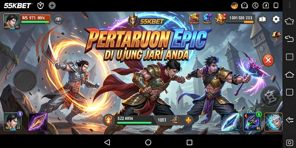 Gameplay seru di 55KBET dengan pertarungan menegangkan.