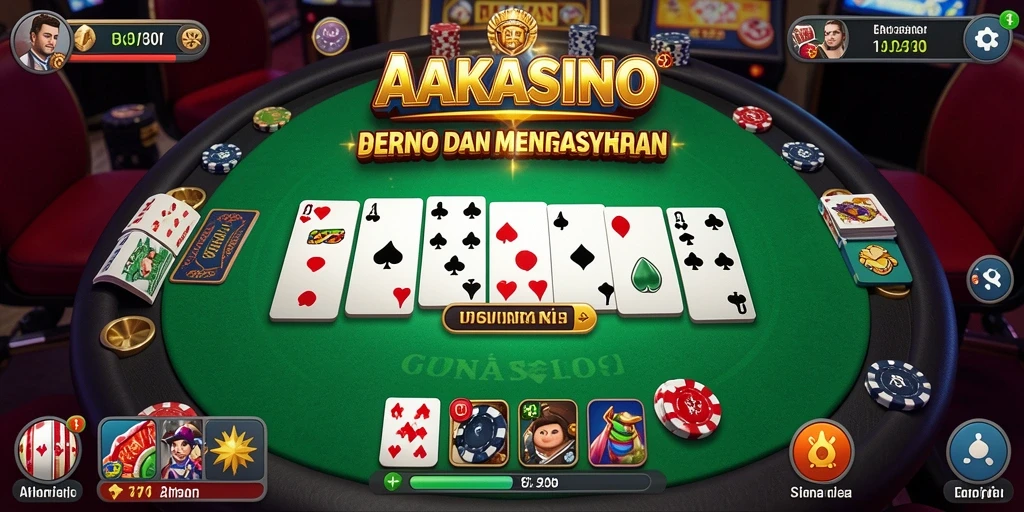 Screenshot gameplay AAKASINO yang menunjukkan serunya bermain Domino.