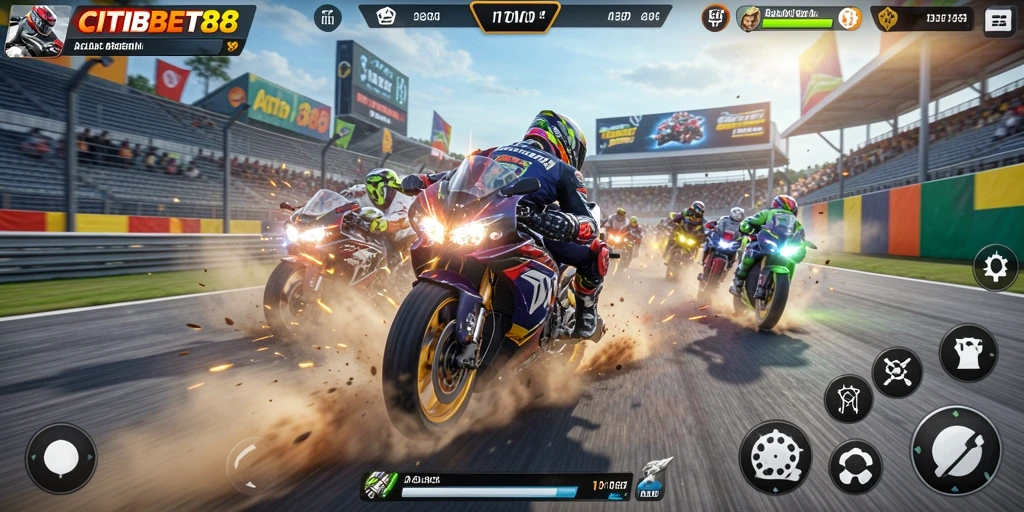Gameplay seru CITIBET88 dalam balapan motor yang mendebarkan.