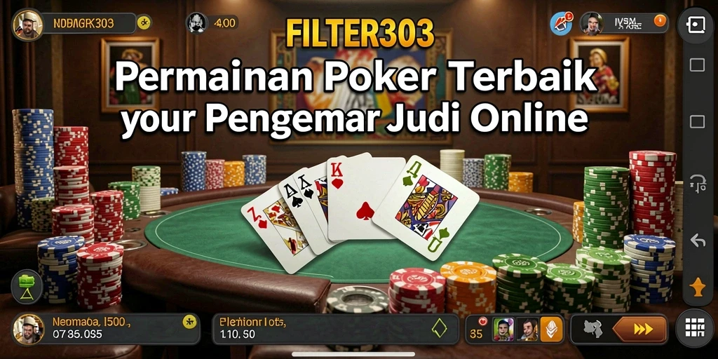 Screenshot gameplay menarik dari FILTER303 yang menunjukkan suasana permainan Poker.