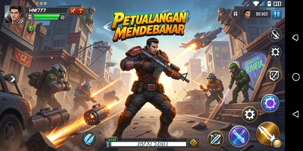 Gameplay HW777 yang mendebarkan dengan aksi seru.