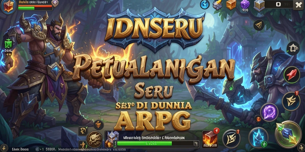 Tampilan seru gameplay ARPG dalam IDNSERU.