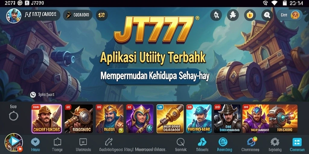 Tampilan antarmuka JT777 yang modern dan fungsional.