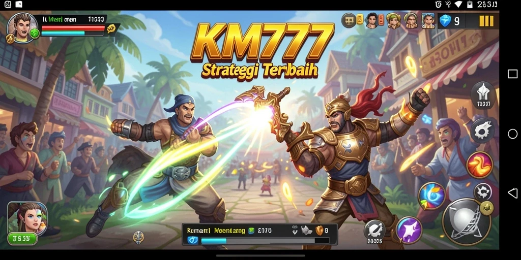 Tampilan gameplay strategi yang mendebarkan dan penuh aksi.