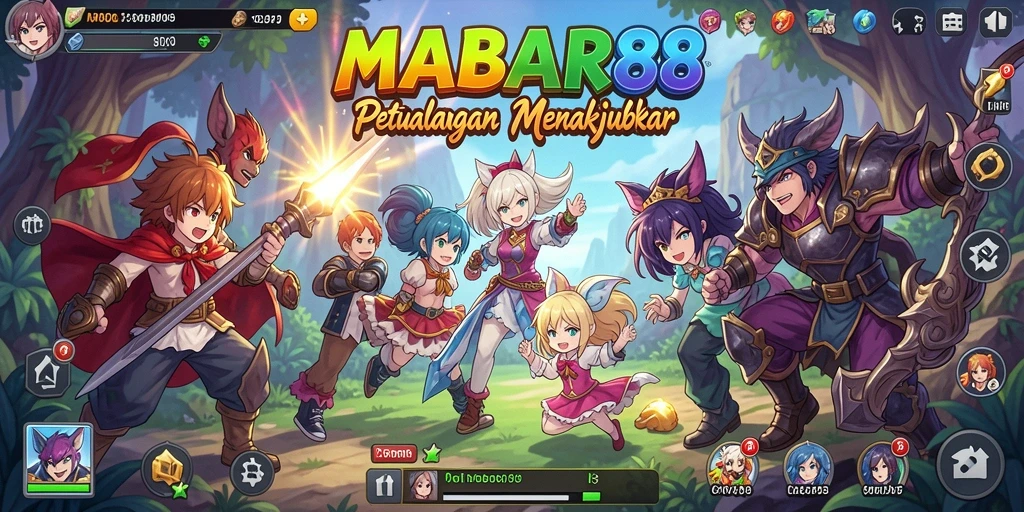 Tampilan gameplay seru di MABAR88 dengan karakter Anime yang ikonik.