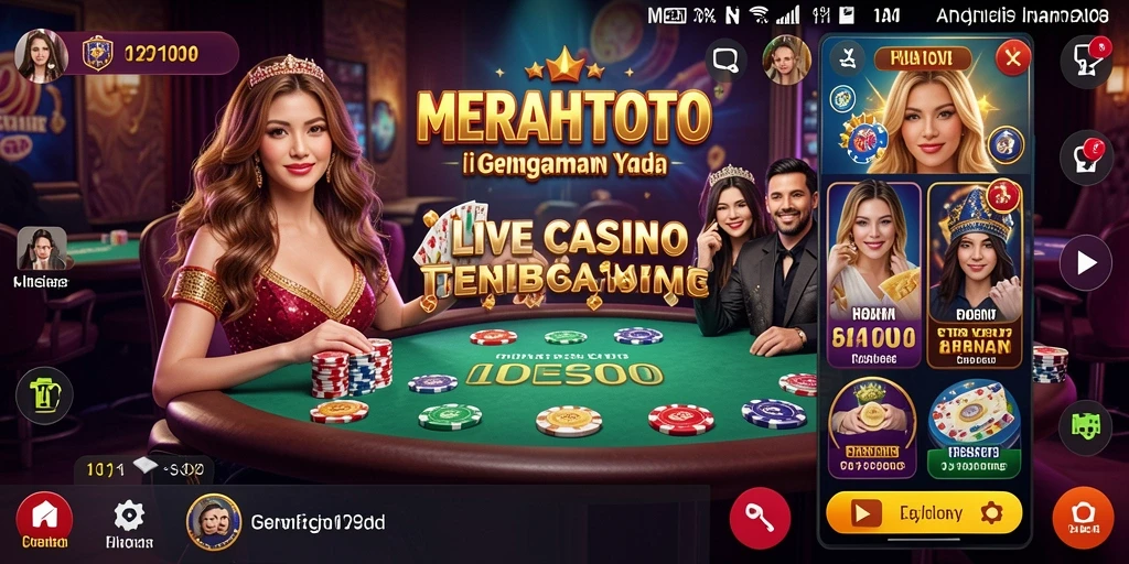 Tampilan langsung dari permainan Live Casino MERAHTOTO yang mendebarkan.