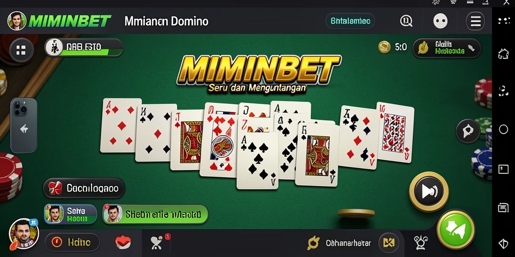 Tampilan gameplay MIMINBET dengan domino yang seru dan menyenangkan.