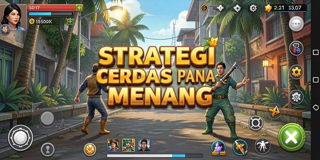 Tampilan menarik dari gameplay strategis SD107.