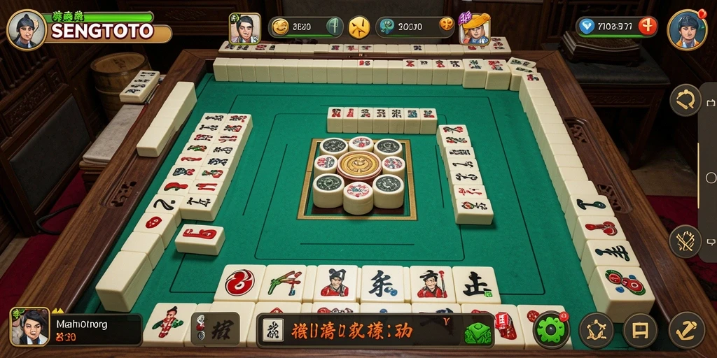 Screenshot gameplay SENGTOTO saat memainkan Mahjong.