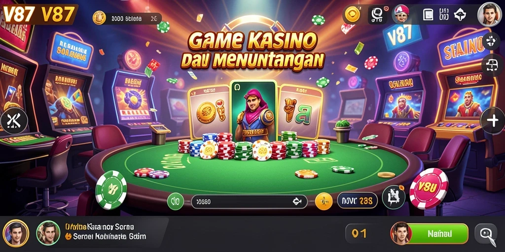 Tampilan menarik gameplay Kasino di V87.