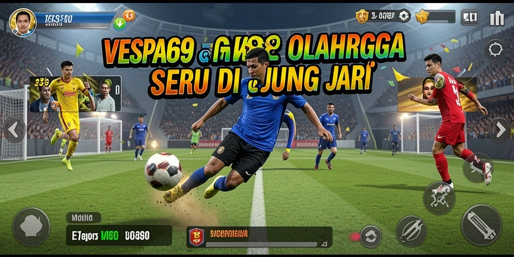 Tampilan gameplay seru dalam VESPA69 dengan banyak olahraga.