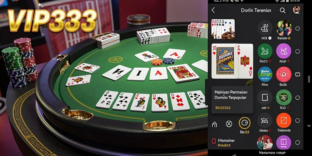 Tampilan gameplay seru di VIP333 saat bermain Domino.