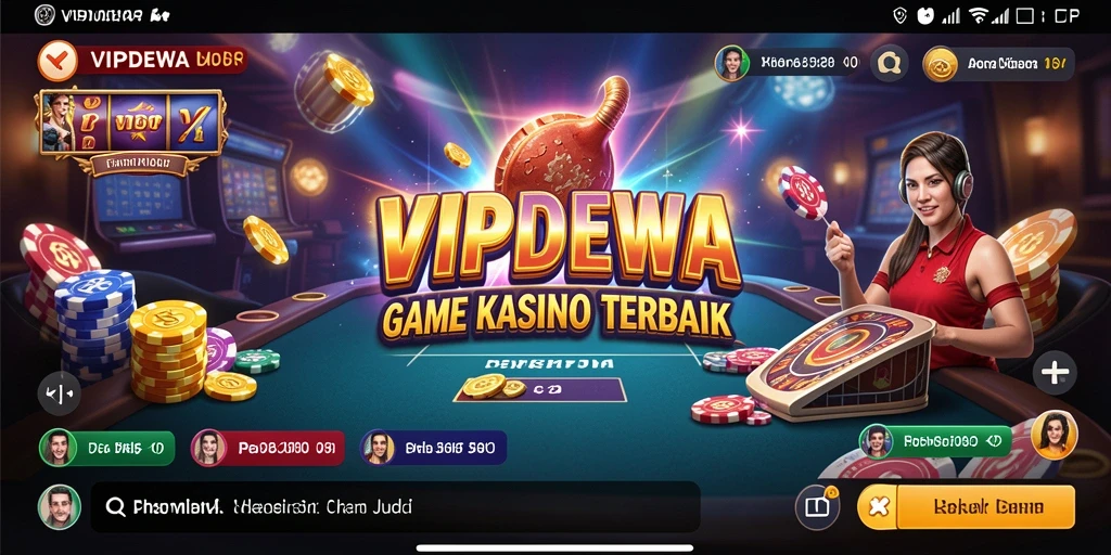 Tampilan gameplay <strong>VIPDEWA</strong> dengan berbagai permainan Kasino yang seru.