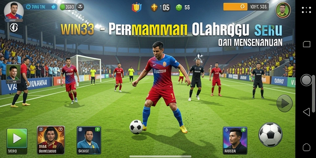 Screenshot menunjukkan aksi seru dalam permainan olahraga di WIN33.