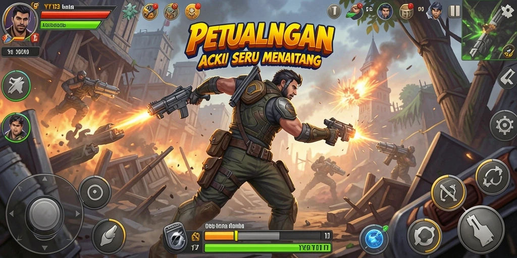 Tampilan intens dari gameplay aksi YY123 yang memukau.